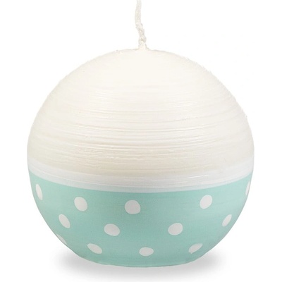Unipar Бяло-тюркоазена свещ , време за горене 22 ч. Sweetness - Unipar (Sweetness Turquoise Sphere 70x0)