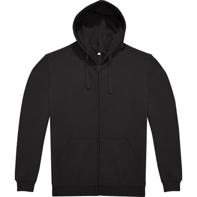 B&C mikina s kapucí B&C ID.224 Zip Hood na zip unisex COT01I22400205 black