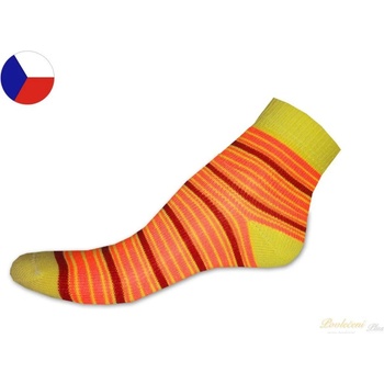 Nepon Dětské kotníkové ponožky Proužky oranž