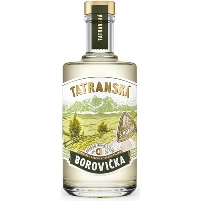 Tatranská Borovička s Horcom 40% 0,7 l (čistá fľaša)