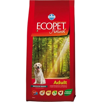 Farmina ECOPET NATURAL ADULT - пълноценна суха храна за кучета в зряла възраст от всички породи - 12 кг, Farmina Италия - PEP120001S