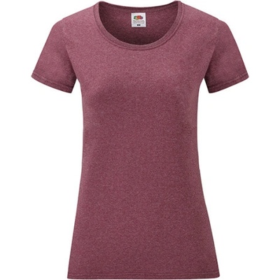 Fruit of the Loom Dámské triko 61-372-0 Heather Burgundy