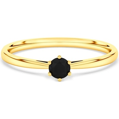 SAVICKI Годежен пръстен savicki: злато, черен диамант