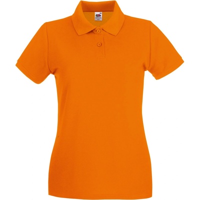 Fruit of the Loom Polokošile Lady-Fit Premium Polo krátký rukáv dámská COT-16303023500 Oranžová