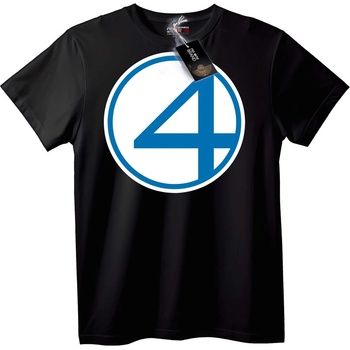 NOONEBRAND Тениска с лого на Фантастичните 4 - 2XL, Black