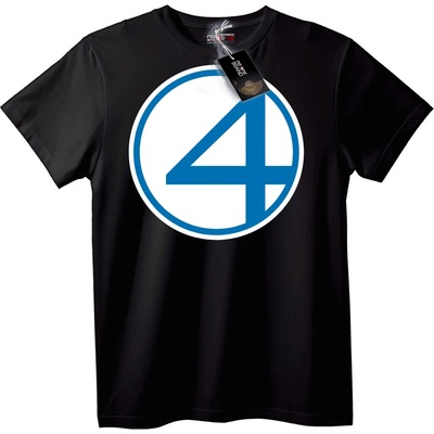NOONEBRAND Тениска с лого на Фантастичните 4 - 2XL, Black