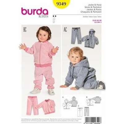 Střih Burda žlutý 9349 - dětská tepláková souprava, mikina s kapucí, tepláky – Zbozi.Blesk.cz