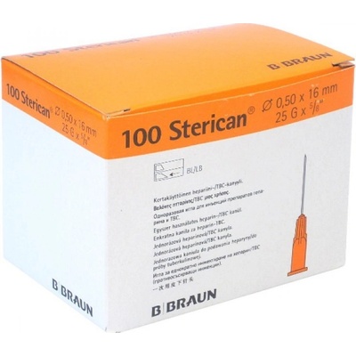 Sterican Injekčná ihla heparin 25 G x 5/8 0,50 x 16 mm oranžová 100 ks