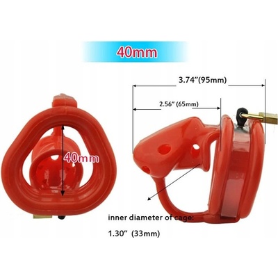 bdsm bondage shop Silikonový pás cudnosti pro muže s výstupky Barva Červená Škrtící kroužek 40 mm