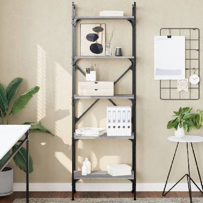 zahrada-XL Knihovna s 5 policemi šedá sonoma 56x31,5x174 cm kompozit