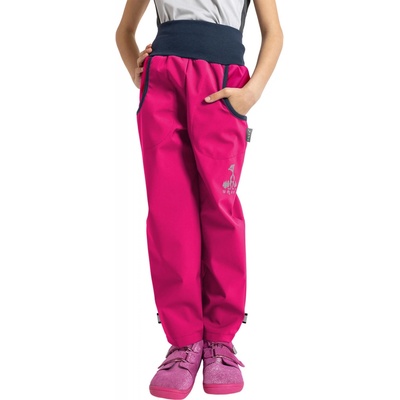 Unuo dětské softshellové kalhoty bez zateplení Basic fuchsiová – Zbozi.Blesk.cz