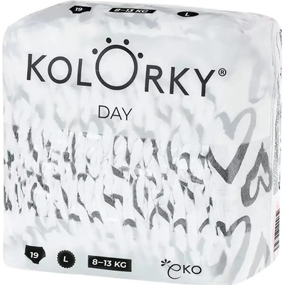 Kolorky Day Hearts EKO L 8-13 Kg 19 ks