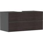 Hansgrohe Xevolos E - Шкафче за умивалник 118x56x55 см, 2 чекмеджета, матово сиво/тъмен дъб 54195730 (54195730)