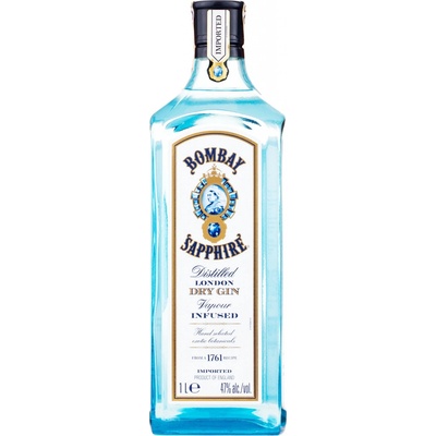 Bombay Sapphire 47% 1 l (čistá fľaša)