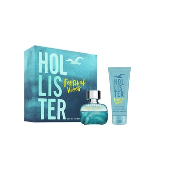 Hollister Комплект Festival Vibes Hollister: Festival Vibes душ гел и шампоан 2-в-1 100 ml + Festival Vibes тоалетна вода за мъже 50 ml