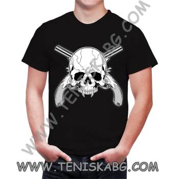 Image 1 of Fruit of the Loom Тениска - Skull gun