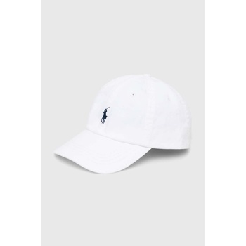 Ralph Lauren Памучна шапка с козирка Polo Ralph Lauren в бяло с апликация 710548524 (710548524)