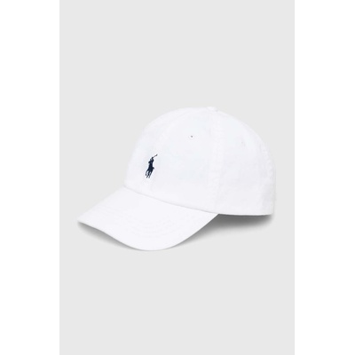 Ralph Lauren Памучна шапка с козирка Polo Ralph Lauren в бяло с апликация 710548524 (710548524)