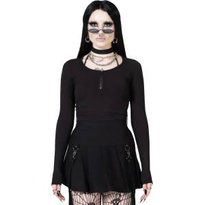 KILLSTAR дамска тениска с дълъг ръкав (топ) KILLSTAR - Lune Sting Ribbed - черно - KSRA010775