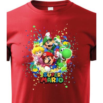 Dětské tričko Super Mario postavičky 2 ČervenáCanvas Dětské tričko Bezvatriko.cz 3221
