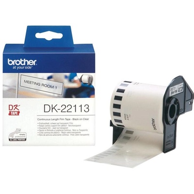 Brother P-Touch DK-22113 transparant continue length film 62mm x 15.24m (DK22113)