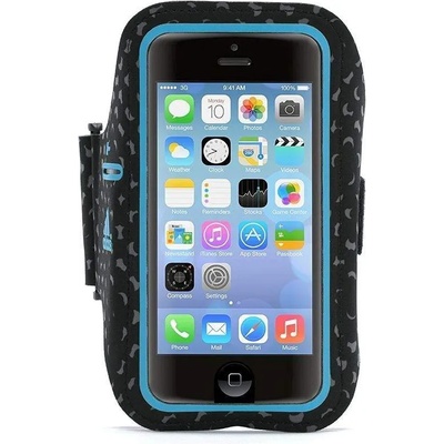 Griffin Adidas Armband - неопренов спортен калъф за ръка за iPhone 5S, iPhone 5, iPhone 5C, iPhone SE (черен-син)