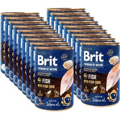 Brit Premium by Nature Риба с рибена кожа 24x400г