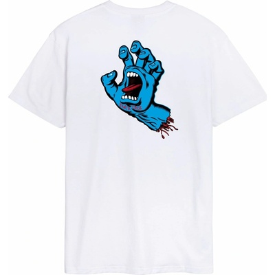 Santa Cruz Screaming Hand Chest pánske tričko s krátkym rukávom white