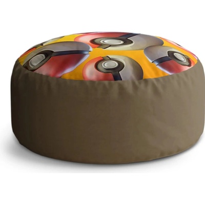 Sablio Okrúhly taburet Circle Pokemon ball Pattern: 38x48 cm