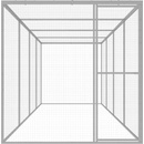 VidaXL Klietka pre mačky 6 x 1,5 x 1,5 m