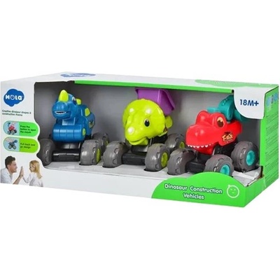 HOLA Комплект детски играчки Hola Toys - Колички динозаври (HolaE7973)