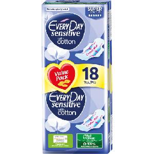 EVERYDAY Дамски превръзки Sensitive Super, 18 бр (3001104)