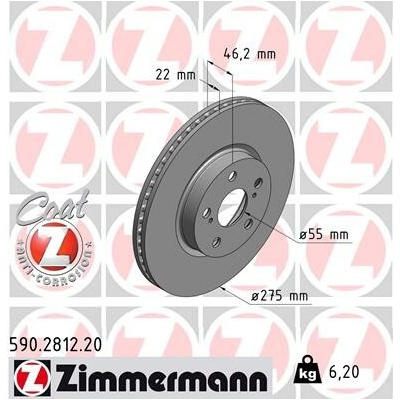 Brzdový kotúč ZIMMERMANN 590.2812.20 (590281220)