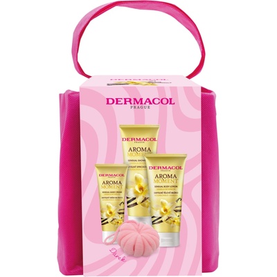 Dermacol Aroma moment vanilka sprchový gél 250 ml + krém na ruky 100 ml + telové mlieko 200 ml darčekové balenie