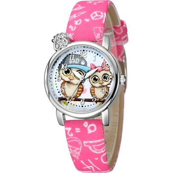 HARAHU Детски часовник Owl - Розов 1 KP11301