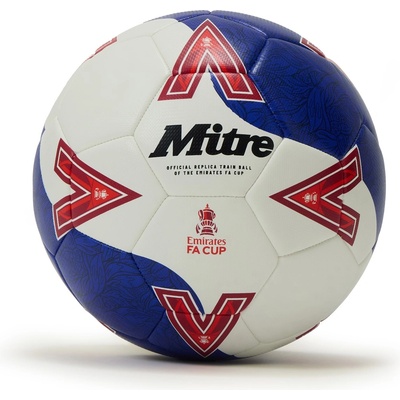 Mitre Футболна топка Mitre FA Cup 2025 Train Footballs - White/Blue