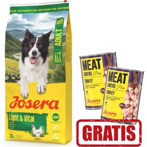 Josera Adult Light & Vital 12, 5 кг + 2 х 400 г БЕЗПЛАТНО
