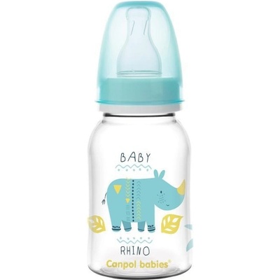 Canpol Babies láhev s potiskem Afrika zelená 125 ml