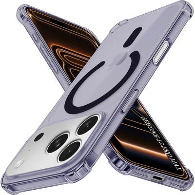 Techsuit Калъф за iPhone 17 Pro Max - Techsuit - Удароустойчив Clear Silicone MagSafe - Опушено Черен
