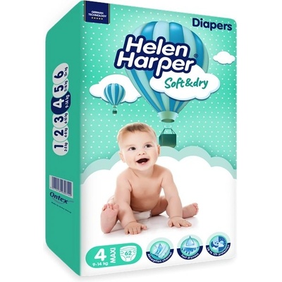 Helen Harper Soft&Dry Maxi 9-14 kg 62 ks