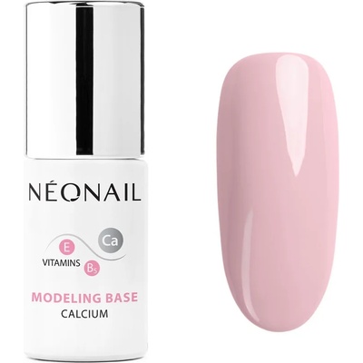 NEONAIL Modeling Base Calcium основен лак за нокти с гел с калций цвят Neutral Pink 7, 2ml