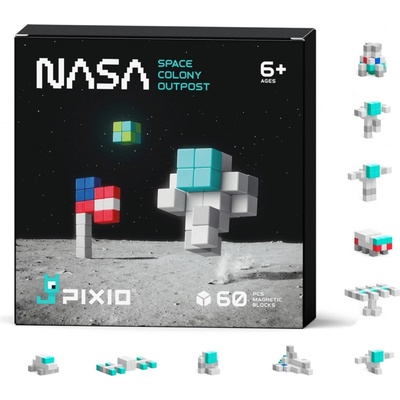 PIXIO NASA Koloniální základna magnetická stavebnice 31102