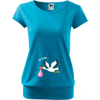 Těhotenské tričko Už letím Holčička Fialová – Zboží Dáma