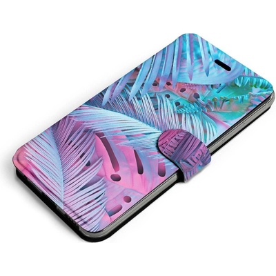 Mobiwear Flip Vivo V21 5G MG10S Fialové a modré listy