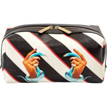 Seletti Козметична чанта TOILETPAPER HAND WITH SNAKES 25, 5 x 12 cм, на райета, Seletti (SLT02591)