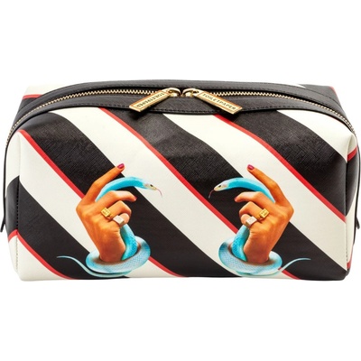 Seletti Козметична чанта TOILETPAPER HAND WITH SNAKES 25, 5 x 12 cм, на райета, Seletti (SLT02591)