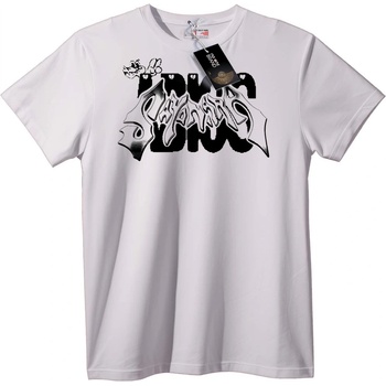 NOONEBRAND Черна абстрактна калиграма тениска - L, Black