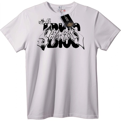 NOONEBRAND Черна абстрактна калиграма тениска - L, Black