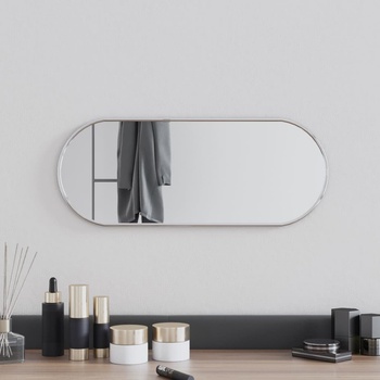 Image 1 of vidaXL Стенно огледало сребро 50x20 см овално (348189)