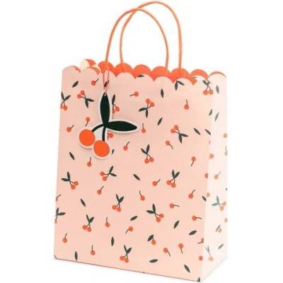 PartyDeco Подаръчна Торбичка на Черешки, 26x32x13cм - (1 пакет / 1 бр. ) (TNP10)